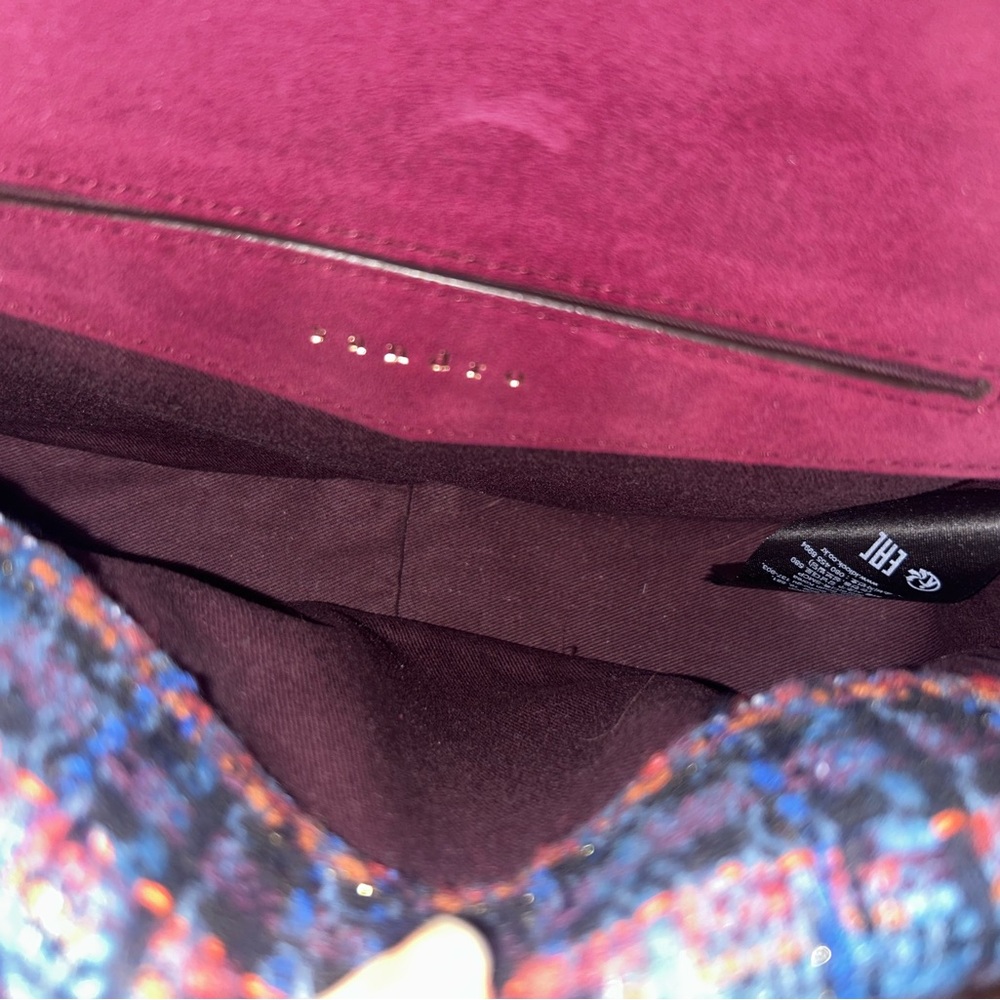 SANDRO YZA Tweed Shoulder Bag in Blue - Picture 12 of 13